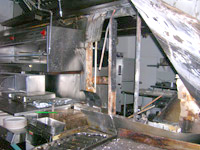 More fire damage in restaurant's kitchen