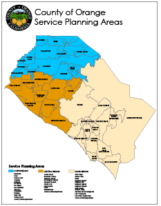 Service Planning Areas and Cities Listed