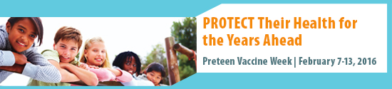 Preteen Vaccination Week banner