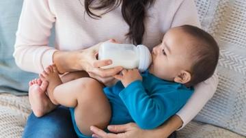 Baby Feeding from Bottle 