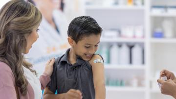 A Kid/Child Vaccinated
