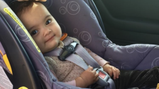 Infant in a carseat