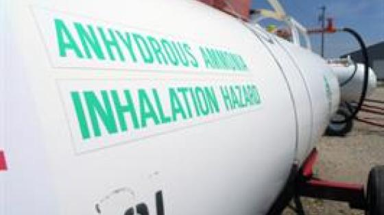 Anhydrous Ammonia White Tank