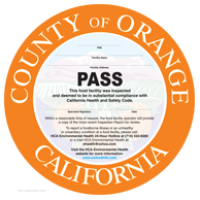 County of Orange California Certificate Pass