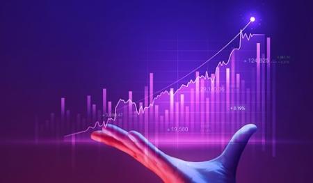 Hand Holding Graph