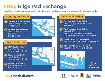 bilge pad exchange program locations